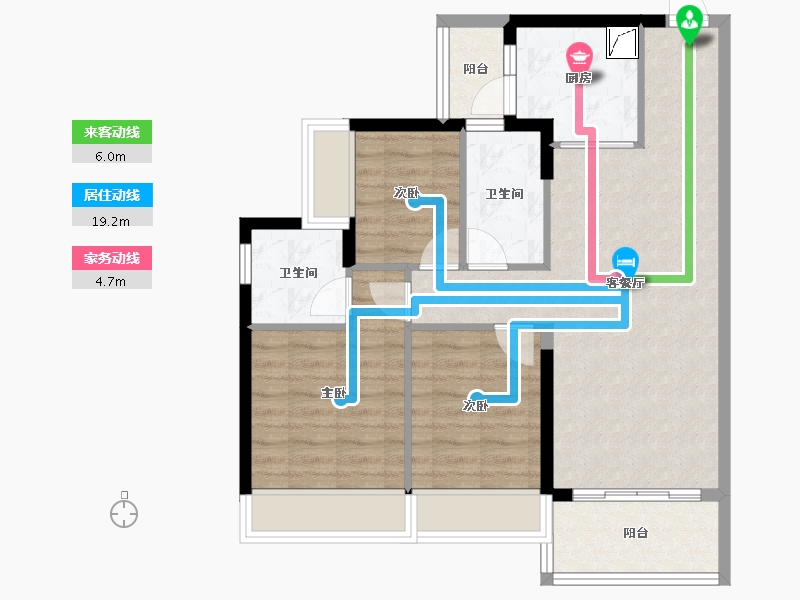 广东省-惠州市-碧桂园南站新城-82.30-户型库-动静线