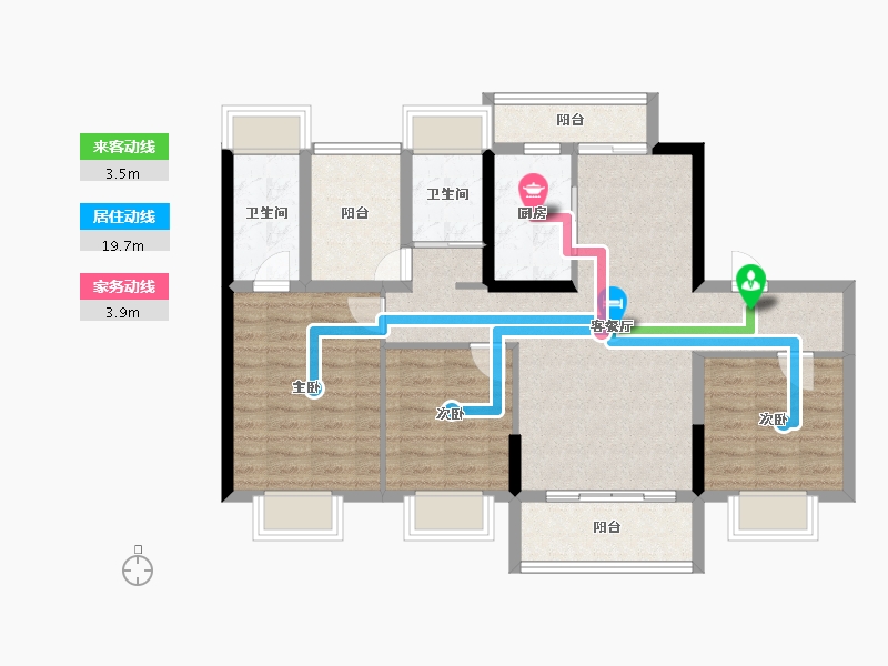 广东省-珠海市-碧桂园·华发海湾壹号-92.00-户型库-动静线