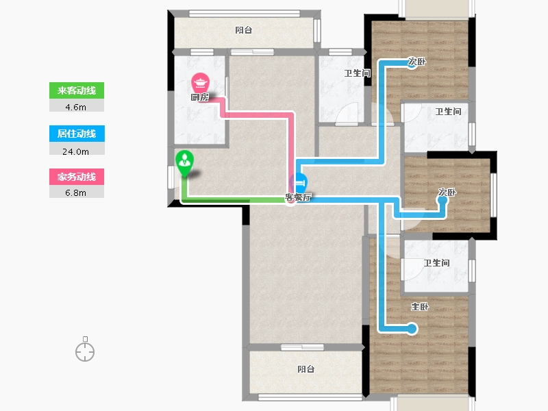 广西壮族自治区-南宁市-翡翠时光-117.00-户型库-动静线