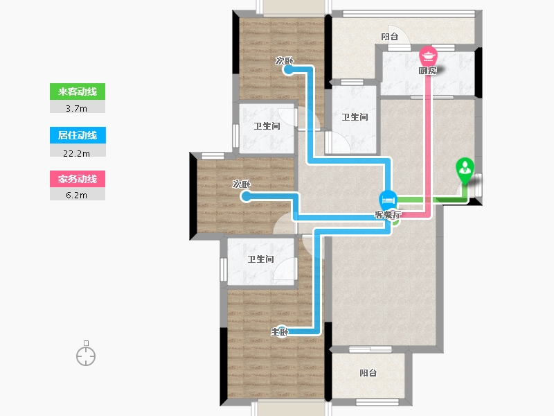 广西壮族自治区-南宁市-翡翠时光-100.80-户型库-动静线