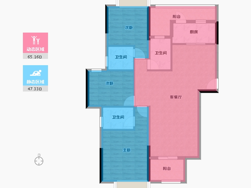 广西壮族自治区-南宁市-翡翠时光-100.80-户型库-动静分区