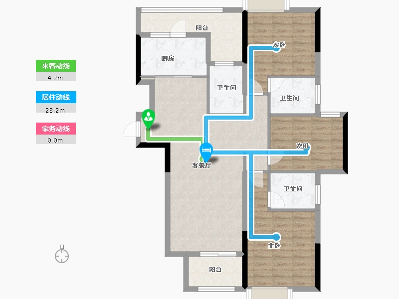 广西壮族自治区-南宁市-翡翠时光-103.86-户型库-动静线