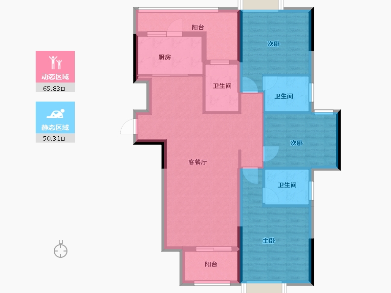 广西壮族自治区-南宁市-翡翠时光-103.86-户型库-动静分区