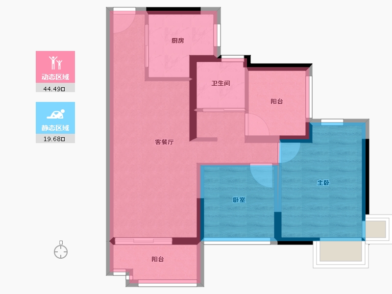 广东省-佛山市-万科天空之城-56.18-户型库-动静分区