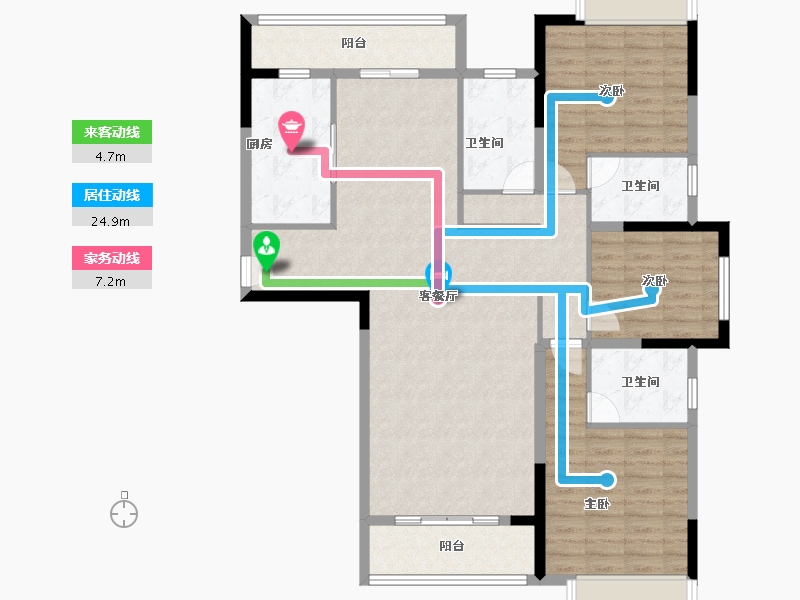 广西壮族自治区-南宁市-翡翠时光-120.20-户型库-动静线