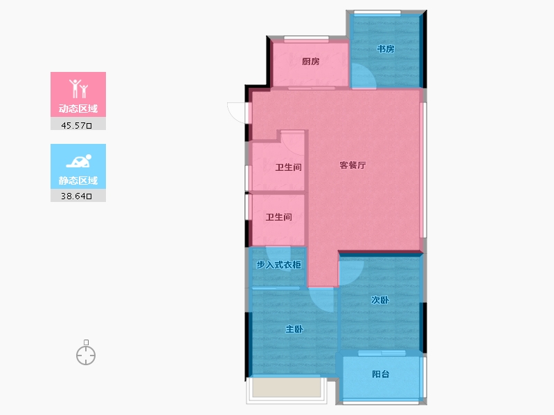 浙江省-杭州市-顺源府-76.20-户型库-动静分区