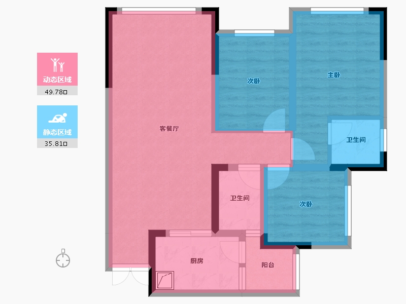 四川省-南充市-紫荆华府-92.00-户型库-动静分区