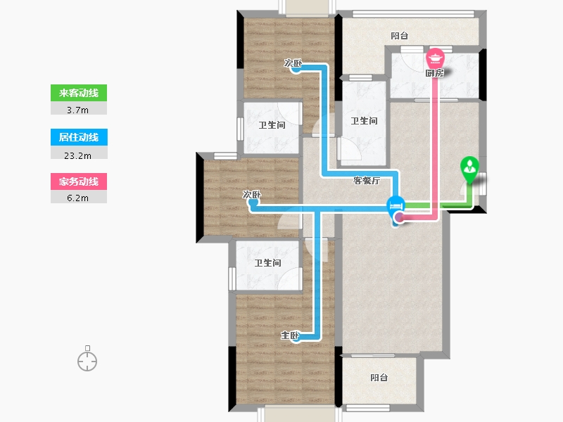 广西壮族自治区-南宁市-翡翠时光-102.00-户型库-动静线