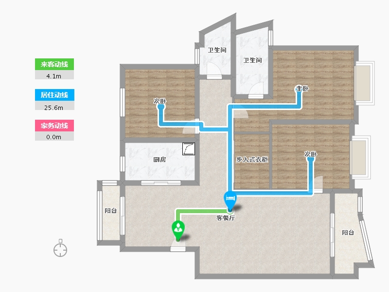 安徽省-合肥市-缤纷南国绮霞居-125.30-户型库-动静线