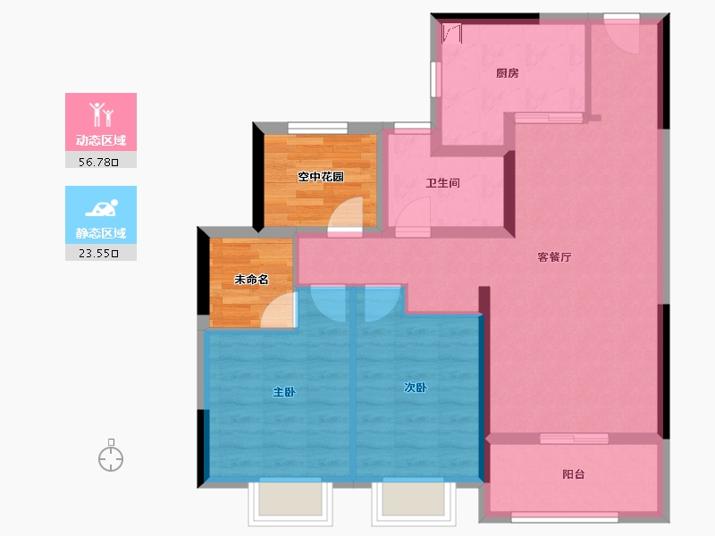 广东省-佛山市-复地公园和光-80.39-户型库-动静分区