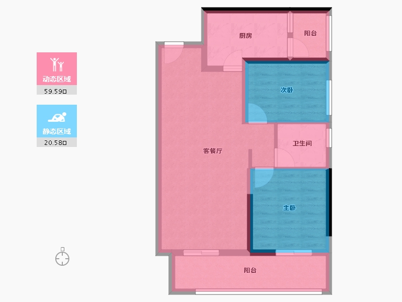 广西壮族自治区-南宁市-翡翠时光-71.40-户型库-动静分区