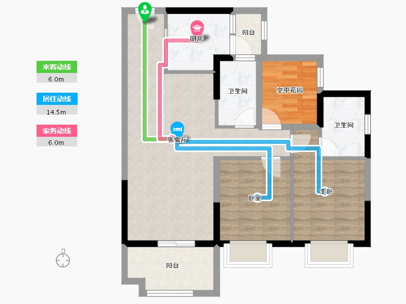 广东省-佛山市-中交白兰春晓-79.49-户型库-动静线