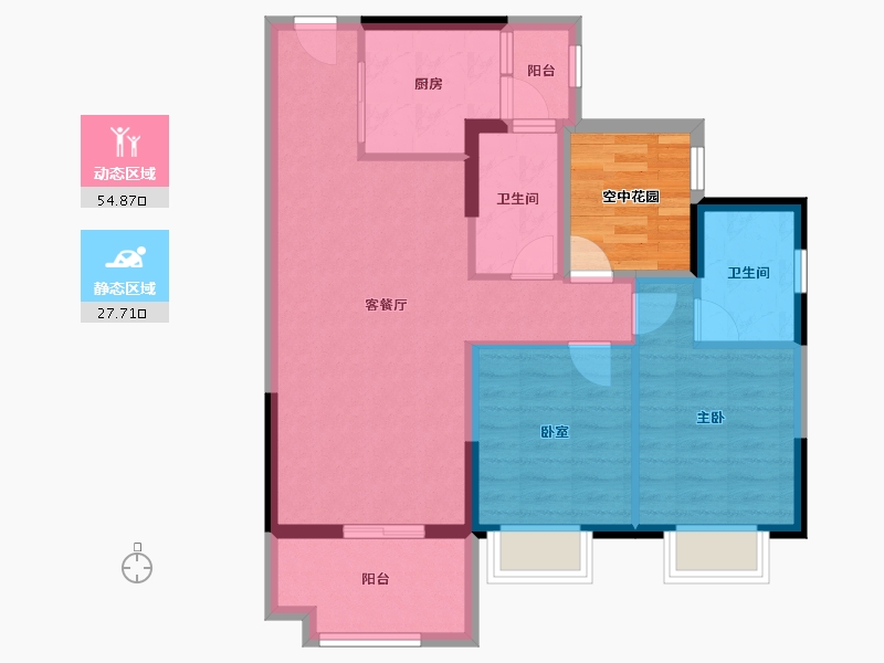 广东省-佛山市-中交白兰春晓-79.49-户型库-动静分区