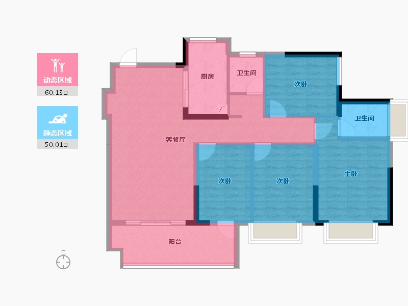 广西壮族自治区-南宁市-东方尊府-99.16-户型库-动静分区