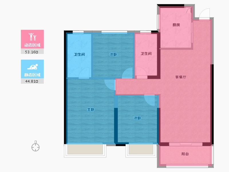 江苏省-南京市-仁恒城市星光-88.01-户型库-动静分区