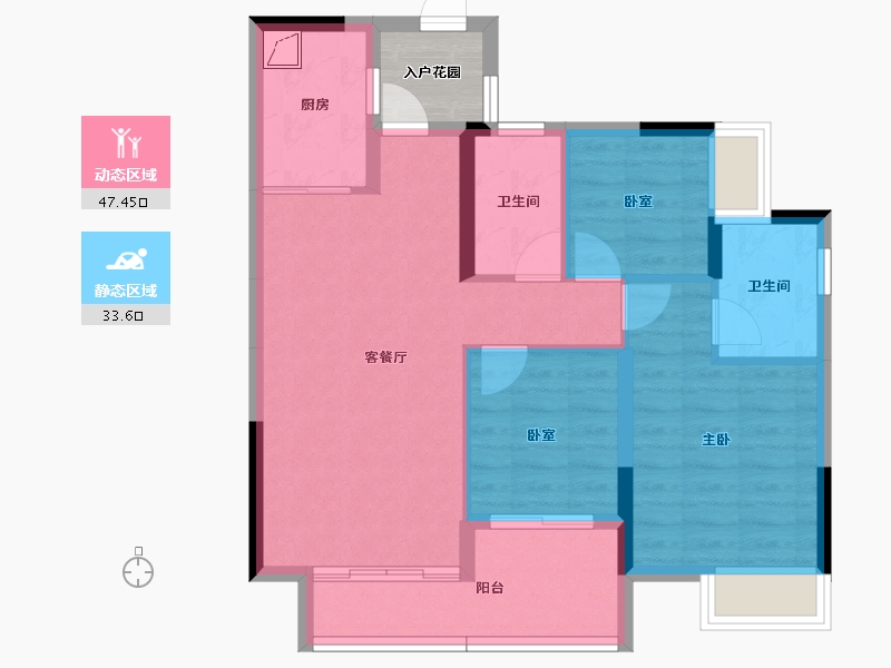 广东省-江门市-保利云上西棠-75.08-户型库-动静分区