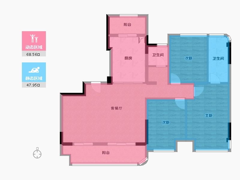 重庆-重庆市-首创茶园-99.00-户型库-动静分区