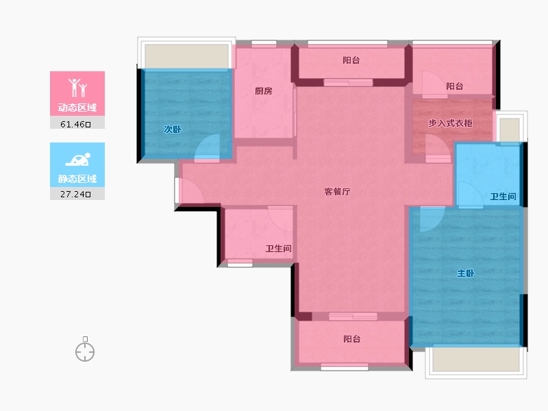 广东省-佛山市-旭辉雅居乐清樾-78.50-户型库-动静分区