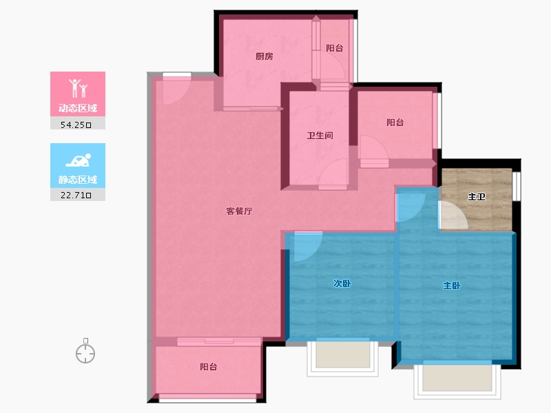 广东省-佛山市-中梁星图-71.70-户型库-动静分区