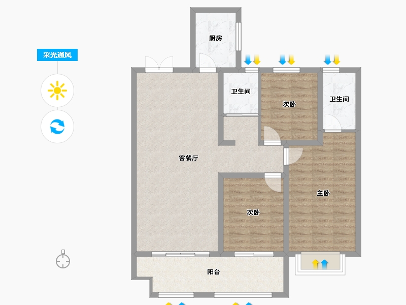 山东省-临沂市-房源印象-98.00-户型库-采光通风