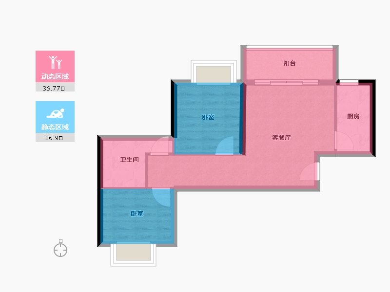 广东省-珠海市-佳兆业·水岸华都·悦港湾-50.07-户型库-动静分区