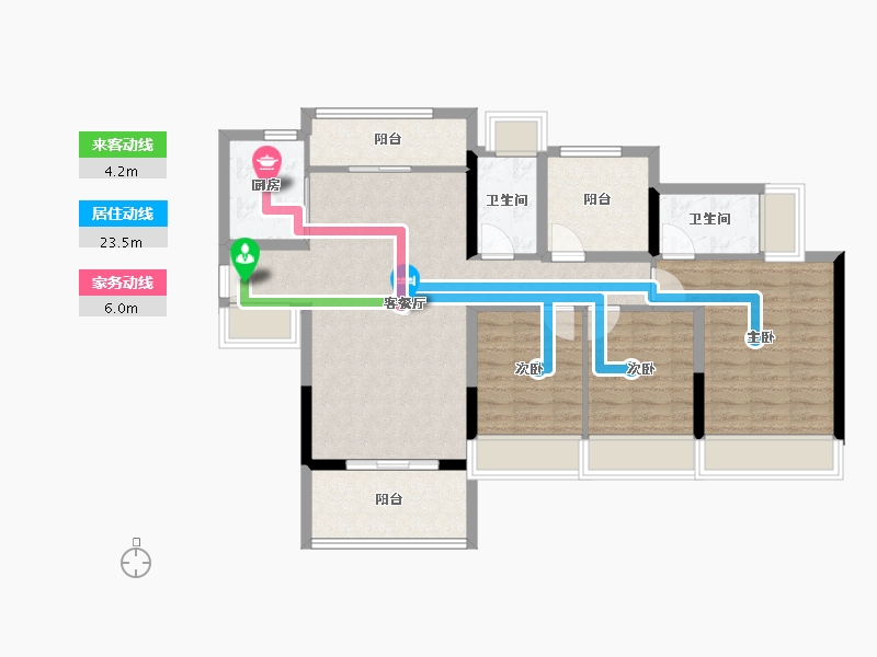 广东省-佛山市-华以泰花海湾-93.69-户型库-动静线