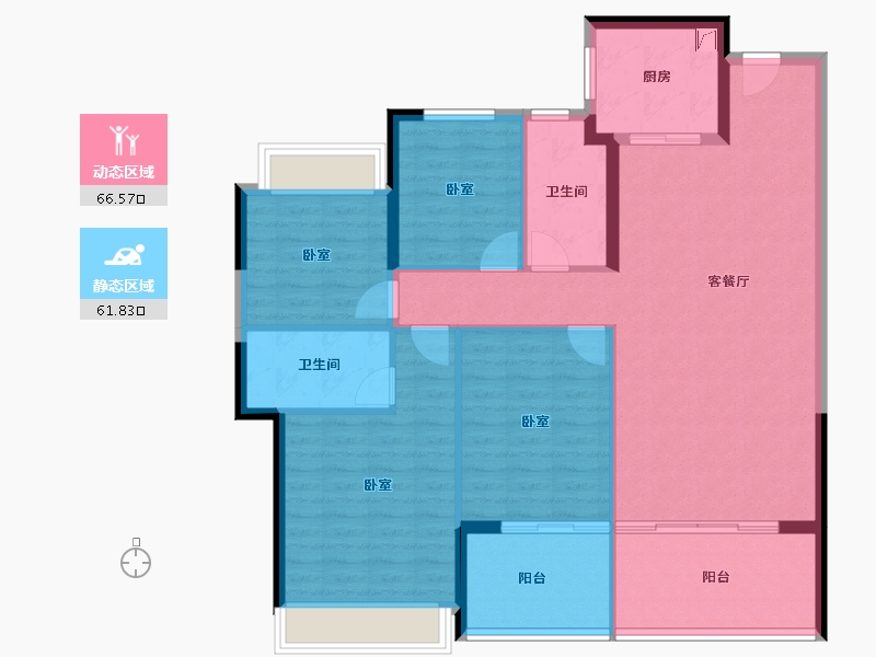 广东省-佛山市-保利和悦滨江-116.84-户型库-动静分区