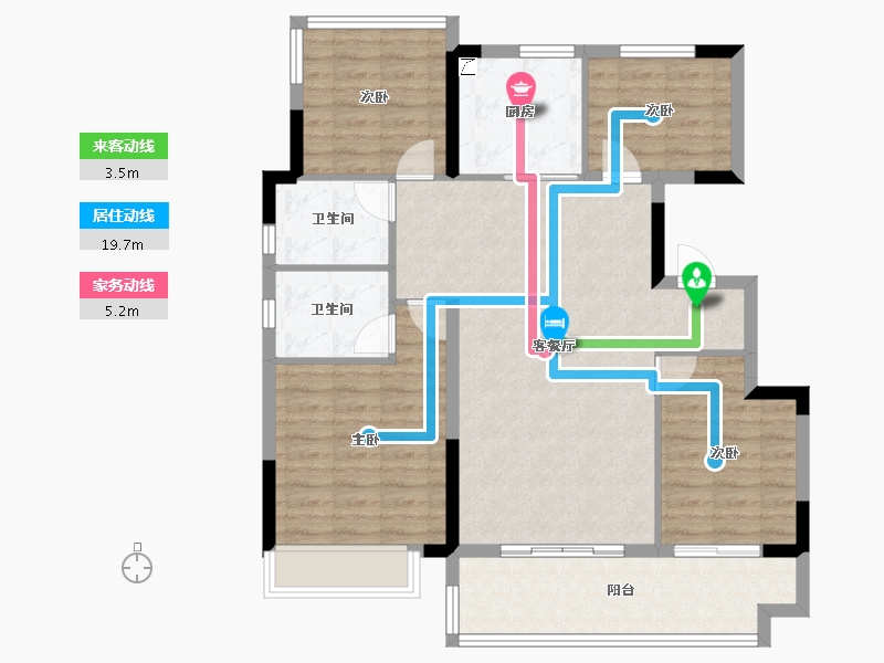 安徽省-合肥市-金鹏麓山院-99.94-户型库-动静线