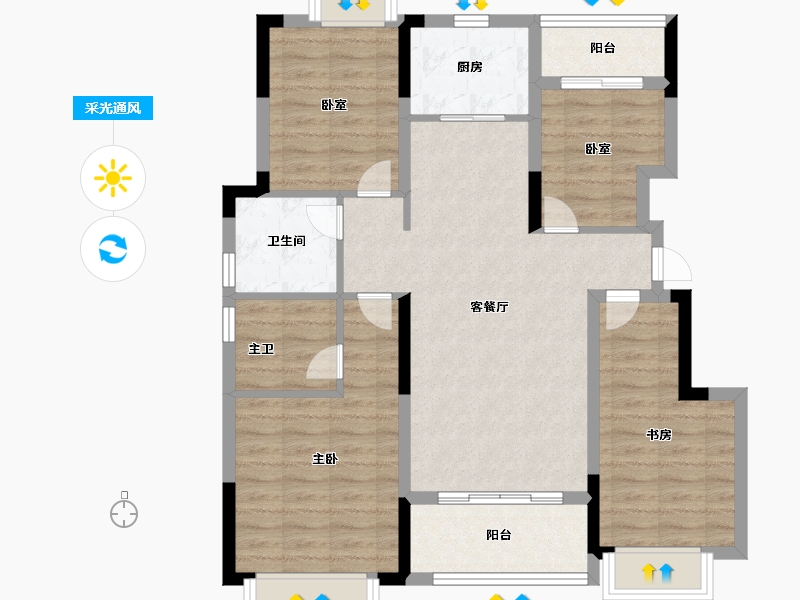 江西省-南昌市-文演中心-92.79-户型库-采光通风