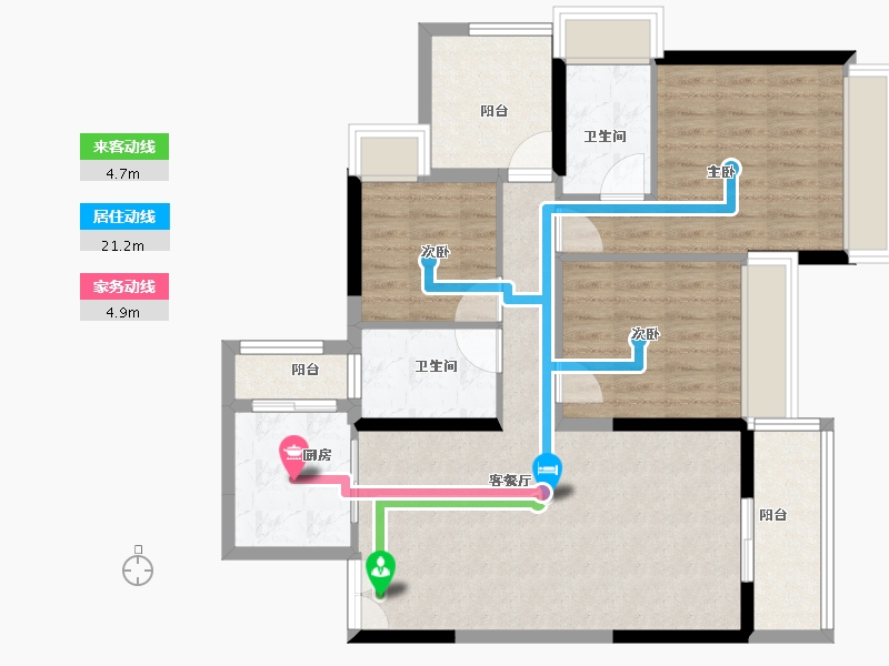 广东省-佛山市-君御海城-92.80-户型库-动静线