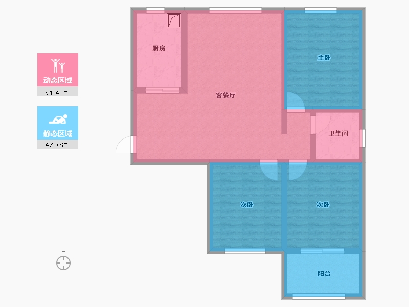 河北省-沧州市-海都一品-87.81-户型库-动静分区