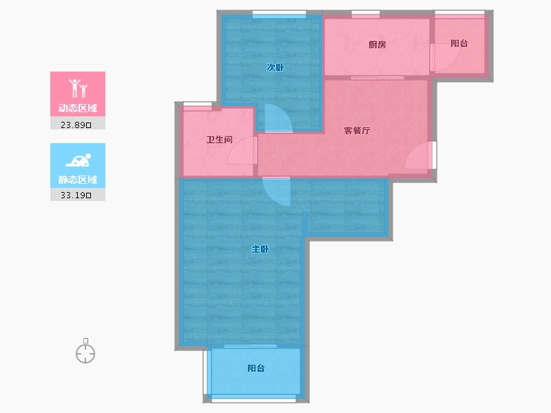 上海-上海市-塘和家园登云苑-54.03-户型库-动静分区