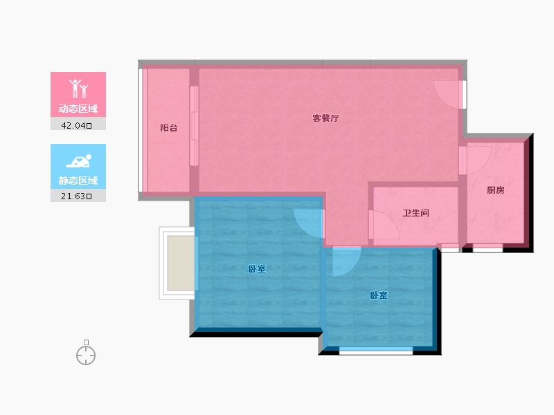 广东省-珠海市-佳兆业·水岸华都·悦港湾-57.00-户型库-动静分区