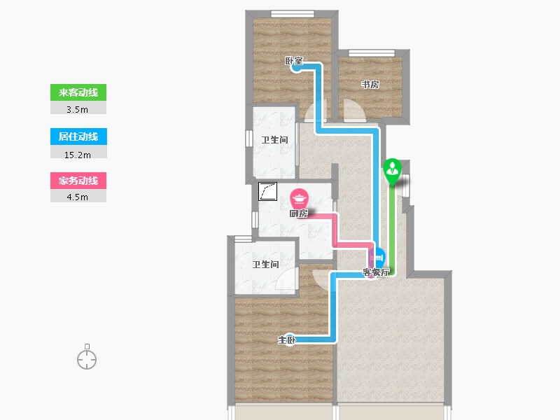 北京-北京市-中建长安麓府-71.33-户型库-动静线