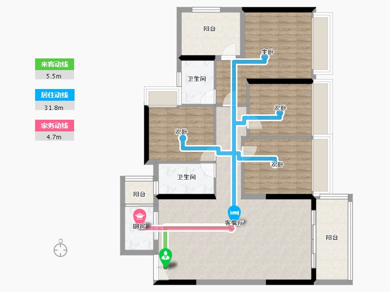 广东省-佛山市-君御海城-112.80-户型库-动静线