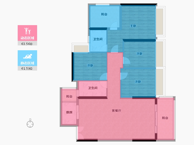 广东省-佛山市-君御海城-112.80-户型库-动静分区