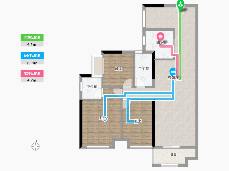 广东省-佛山市-美的西江府-94.56-户型库-动静线