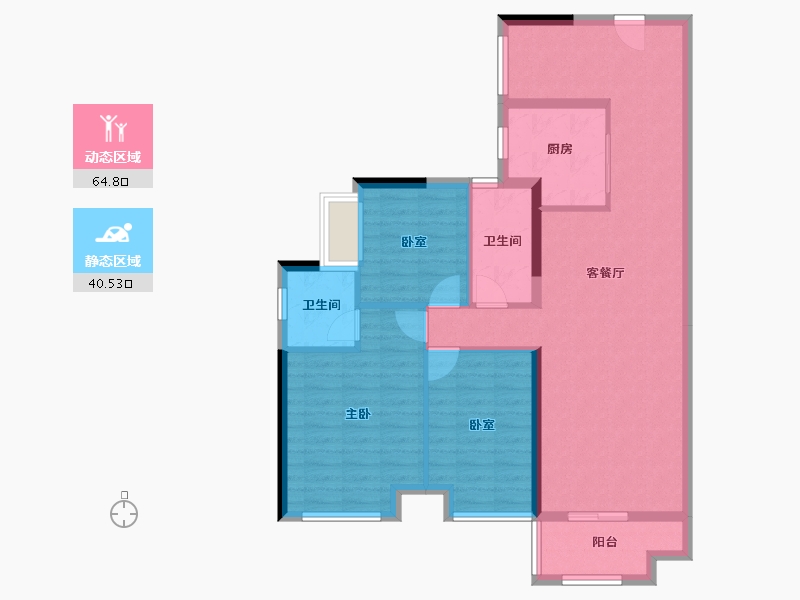 广东省-佛山市-美的西江府-94.56-户型库-动静分区