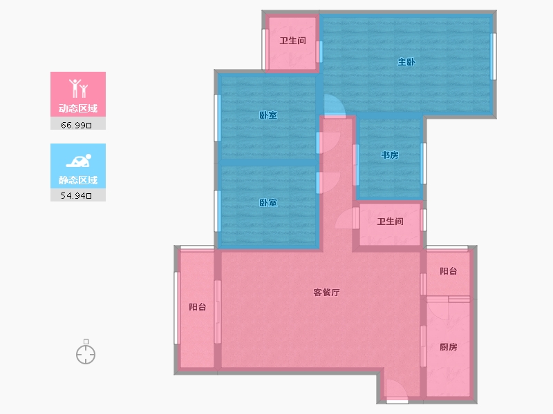 贵州省-黔东南苗族侗族自治州-京州繁华里-105.00-户型库-动静分区