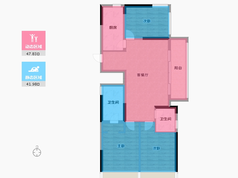 浙江省-杭州市-中旅归锦府-80.00-户型库-动静分区