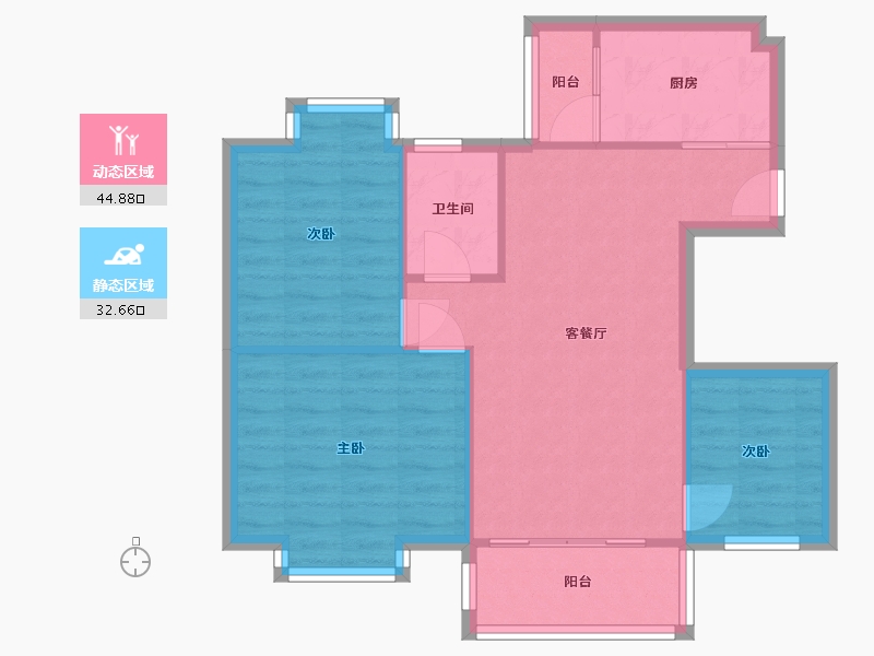 广东省-珠海市-海逸豪庭-70.00-户型库-动静分区