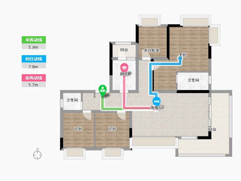 四川省-成都市-云山府-130.00-户型库-动静线