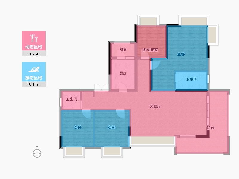 四川省-成都市-云山府-130.00-户型库-动静分区