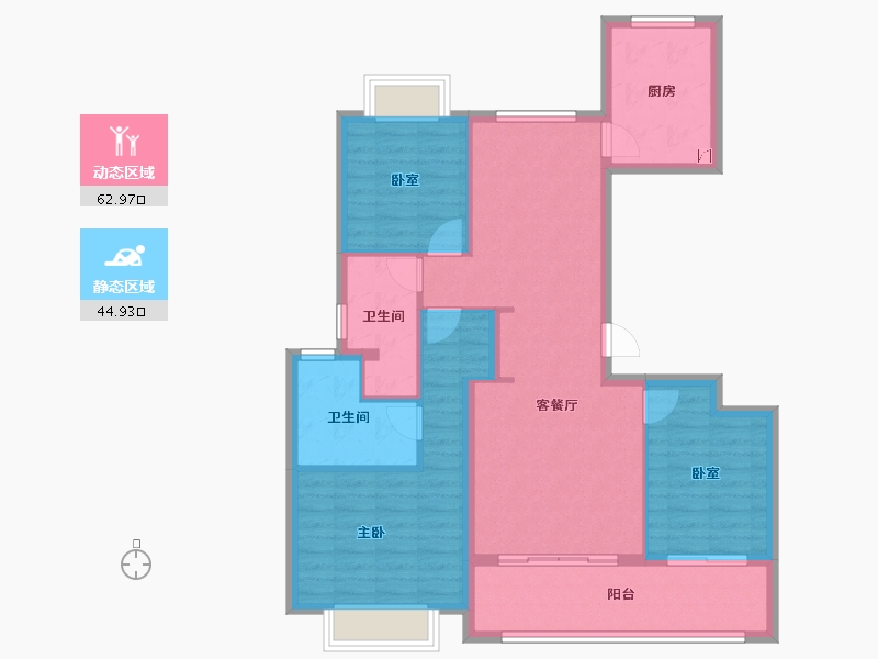 江苏省-南京市-金陵华夏中心-96.81-户型库-动静分区