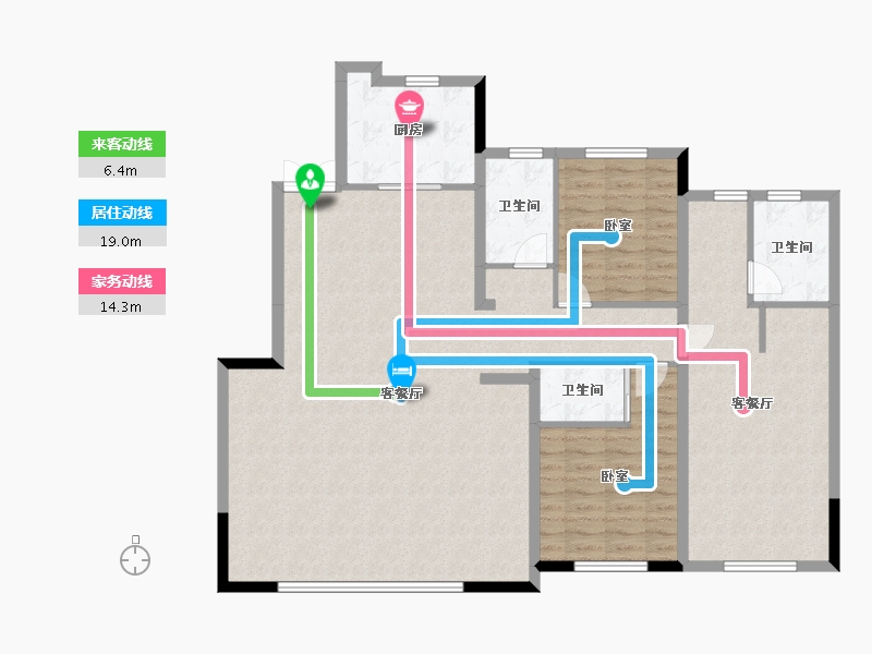 吉林省-长春市-保利香槟-128.07-户型库-动静线