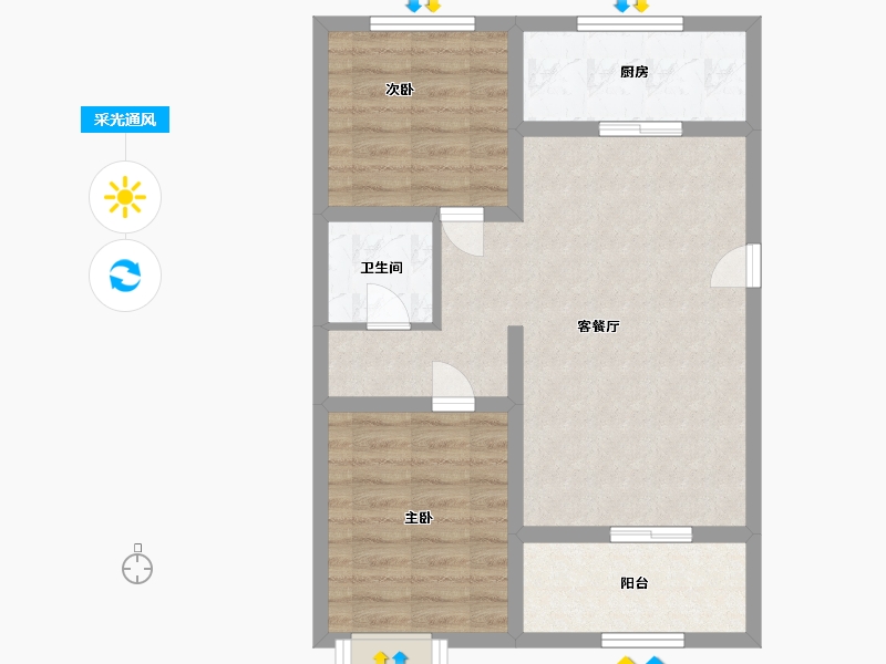 河北省-石家庄市-三盛璞悦长安-63.00-户型库-采光通风