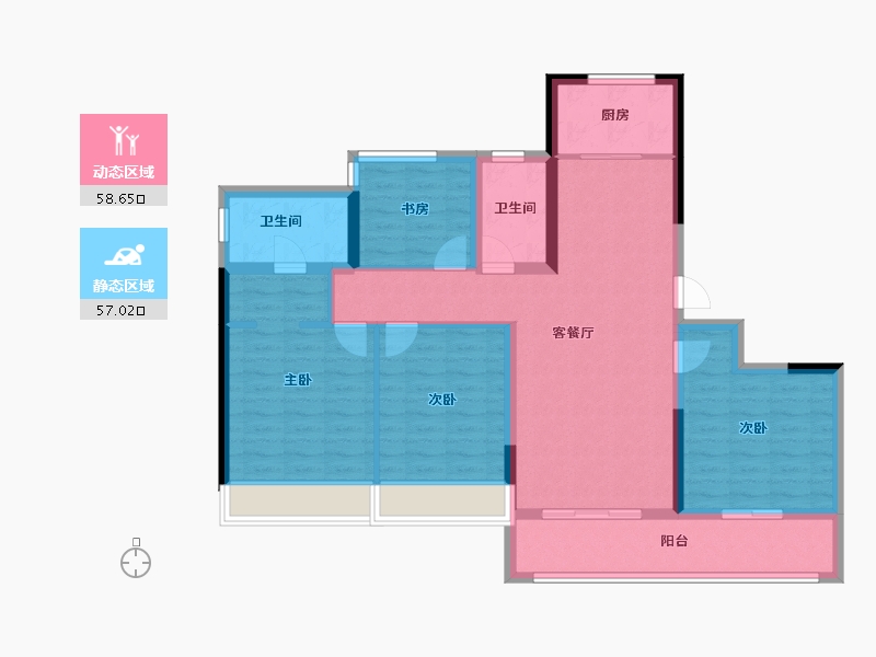 浙江省-杭州市-中旅归锦府-103.20-户型库-动静分区