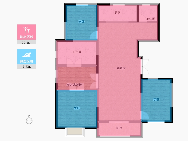 天津-天津市-筑境-120.00-户型库-动静分区