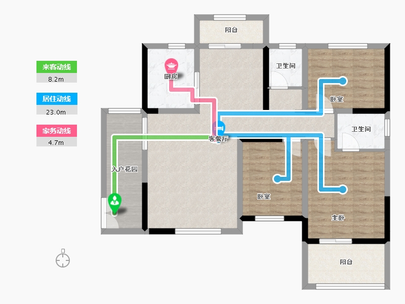 湖南省-衡阳市-酃湖村安置房-117.00-户型库-动静线