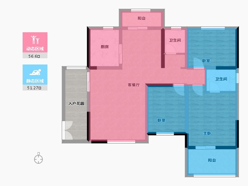 湖南省-衡阳市-酃湖村安置房-117.00-户型库-动静分区